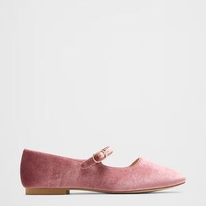 Banana Republic Blush Velvet Mary Jane Flats